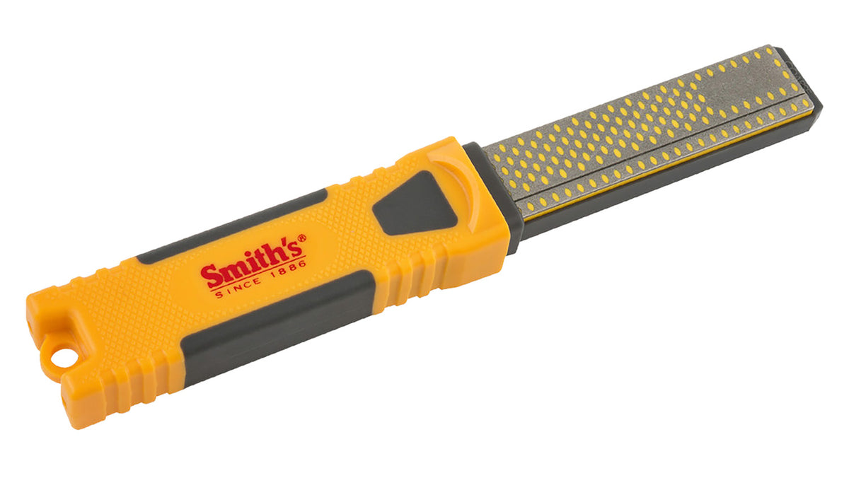 Smiths DCS4 4" Diamond Combination Bench Stone Fine and Coarse Hand Held Sharpener Yellow