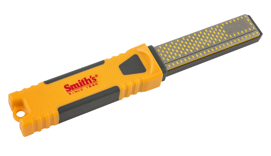 Smiths DCS4 4" Diamond Combination Bench Stone Fine and Coarse Hand Held Sharpener Yellow