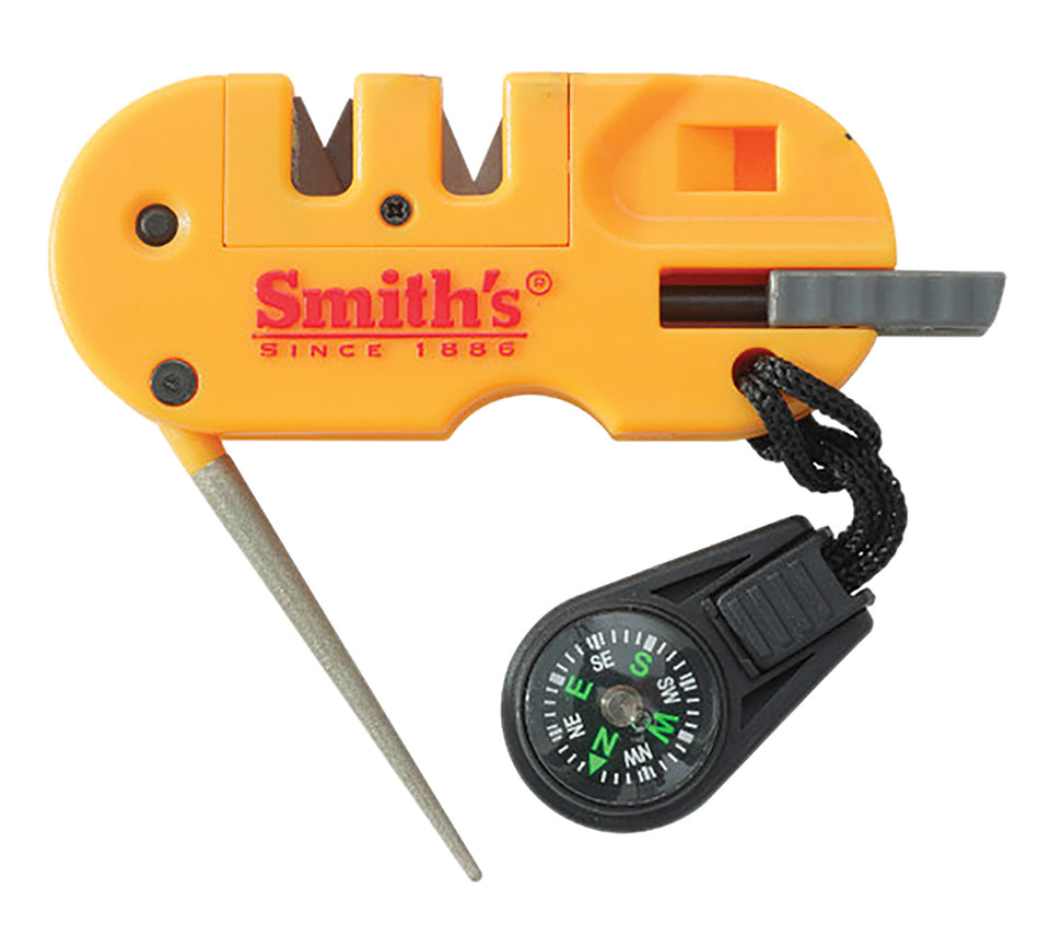 Smiths 50364 Pocket Pal X2 Multi-Function Sharpener Outdoor Tool Fire Starter Compass LED Yellow