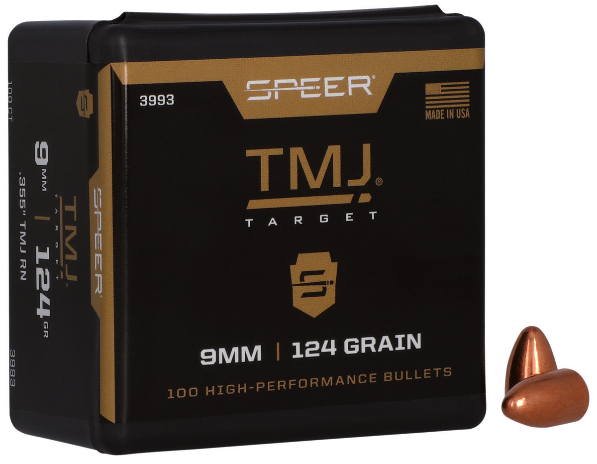 Speer 3993 Handgun 9mm 124gr TMJ Component Bullets 100/Box