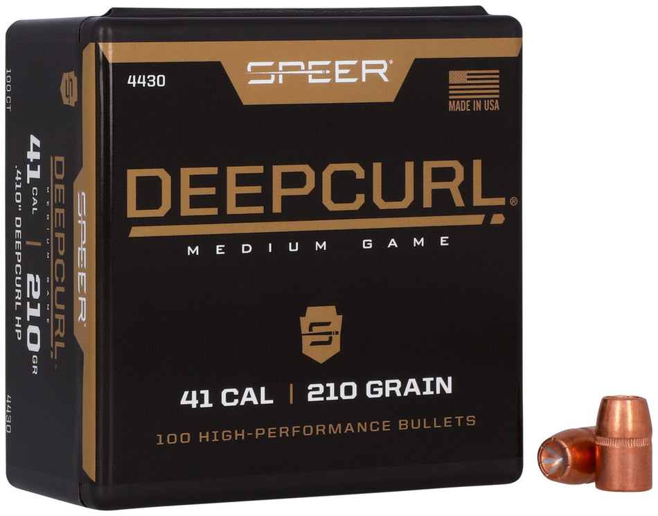 Speer 4430 DeepCurl 41 Caliber 210gr HP Handgun Hunting Component Bullets 100/Box