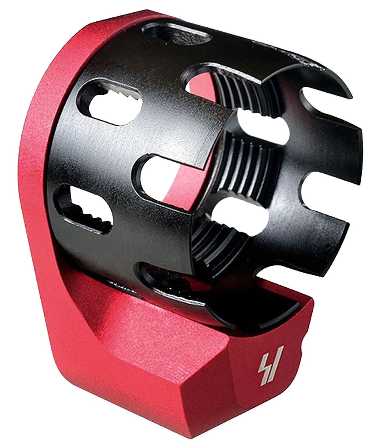 Strike Industries ARECN&EEPRED AR Enhanced Castle Nut and Extended End Plate Steel Red
