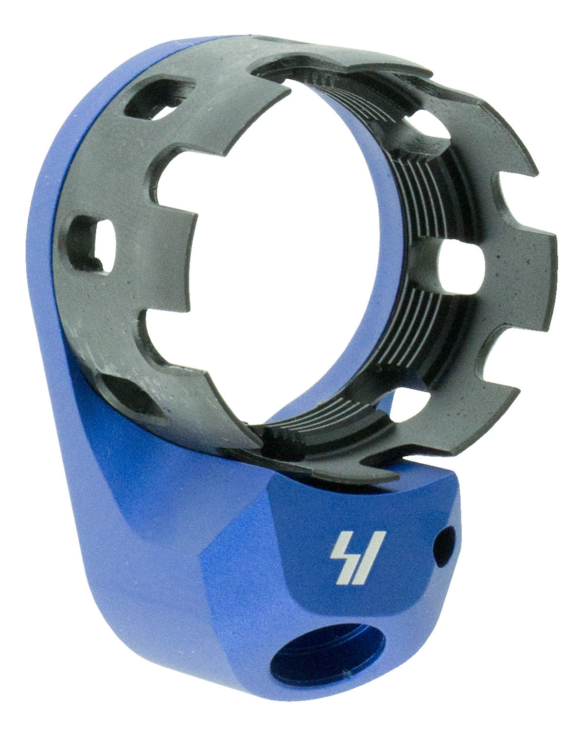 Strike Industries ARECN&EEPBLU AR Enhanced Castle Nut Extended End Plate Steel Blue Finish