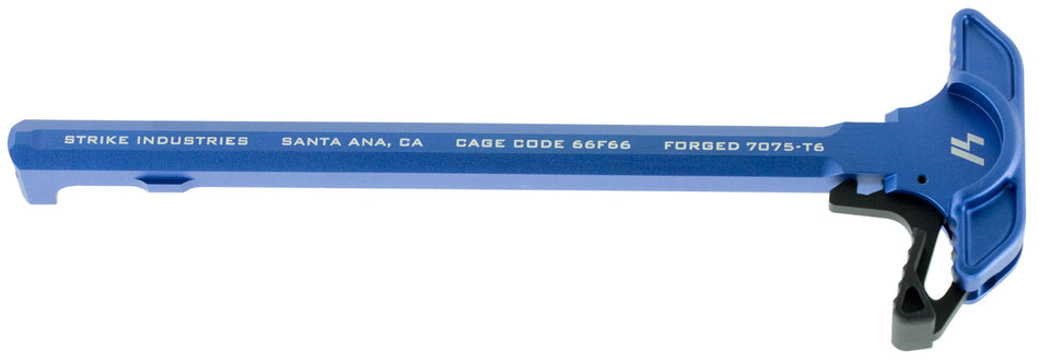 Strike Industries AR-15 Extended Latch Charging Handle, Blue Anodized 7075 Aluminum