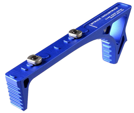 Strike Industries LINKCFGBLU AR Curved Foregrip M-LOK Keymod Blue Aluminum