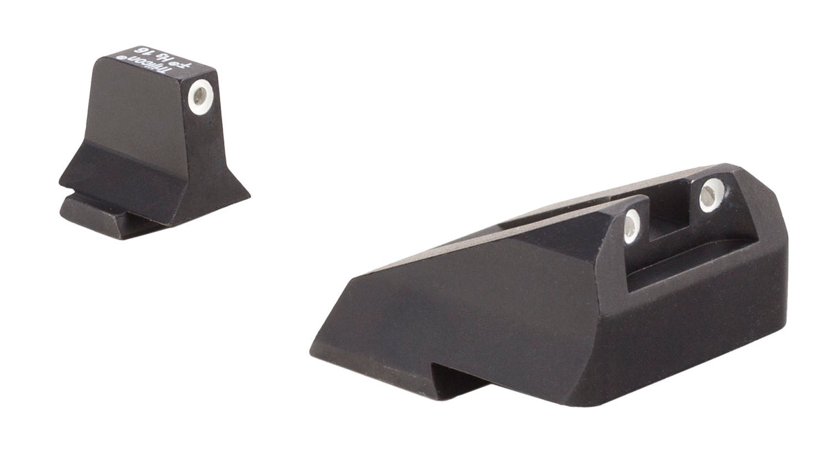 Trijicon Suppressor Height Tritium Night Sights White Outline Front & Rear for Smith & Wesson M&P Series
