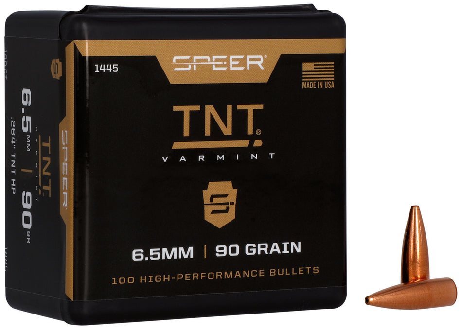 Speer 1445 TNT 6.5 Creedmoor 90 Grain Jacketed Hollow Point Bullets Box of 100