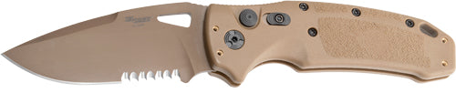 Hogue K320A M17 Auto Folder 3.5" Drop Point Polymer Tan