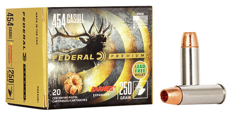 Federal .454 Casull P454XB1 Premium XPB Barnes Expander BRX 250 Grain