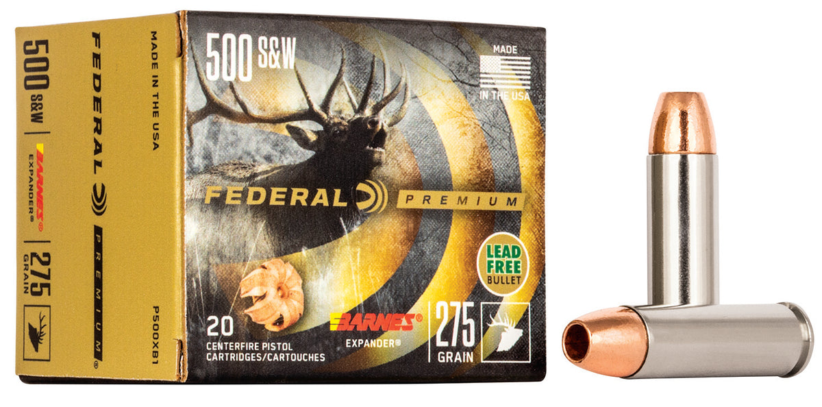Federal .500 S&W Mag P500XB1 Premium XPB Barnes Expander BRX 275 Grain
