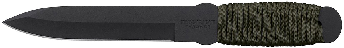 Cold Steel True Flight Thrower Knife 6.75" Spear Point 1055 Carbon Steel Black Paracord OD Handle