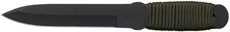 Cold Steel True Flight Thrower Knife 6.75" Spear Point 1055 Carbon Steel Black Paracord OD Handle