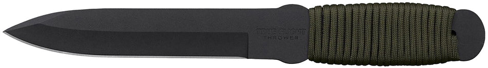Cold Steel True Flight Thrower Knife 6.75" Spear Point 1055 Carbon Steel Black Paracord OD Handle