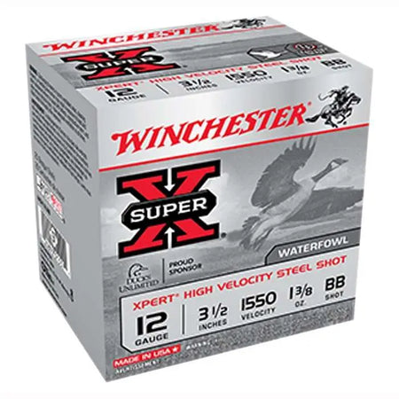 Winchester 12 Gauge Shotgun Shells XPERT STEEL HIgh Velocity Value Pack BB 1-3/8 oz 3.5 in