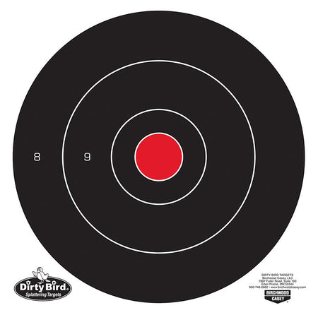 Birchwood Casey Dirty Bird 35012 Black/White 12" Bullseye Hanging Tagboard Target 12 Pack