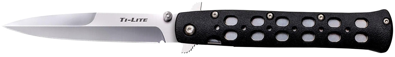 Cold Steel Ti-Lite Folding Knife 4" Spear Point Japanese AUS-8A Blade Black Zy-Ex Handle