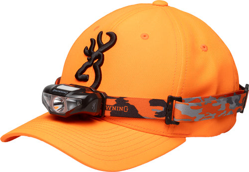 Browning Blaze Orange Hat with 100 Lumen Headlamp Combo