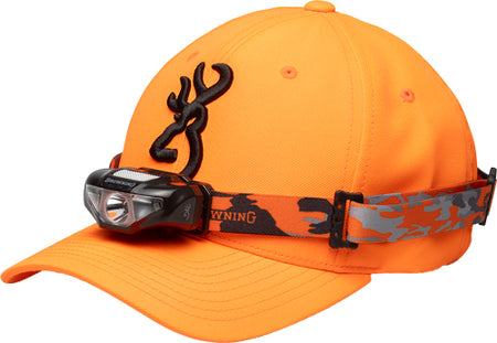 Browning Blaze Orange Hat with 100 Lumen Headlamp Combo