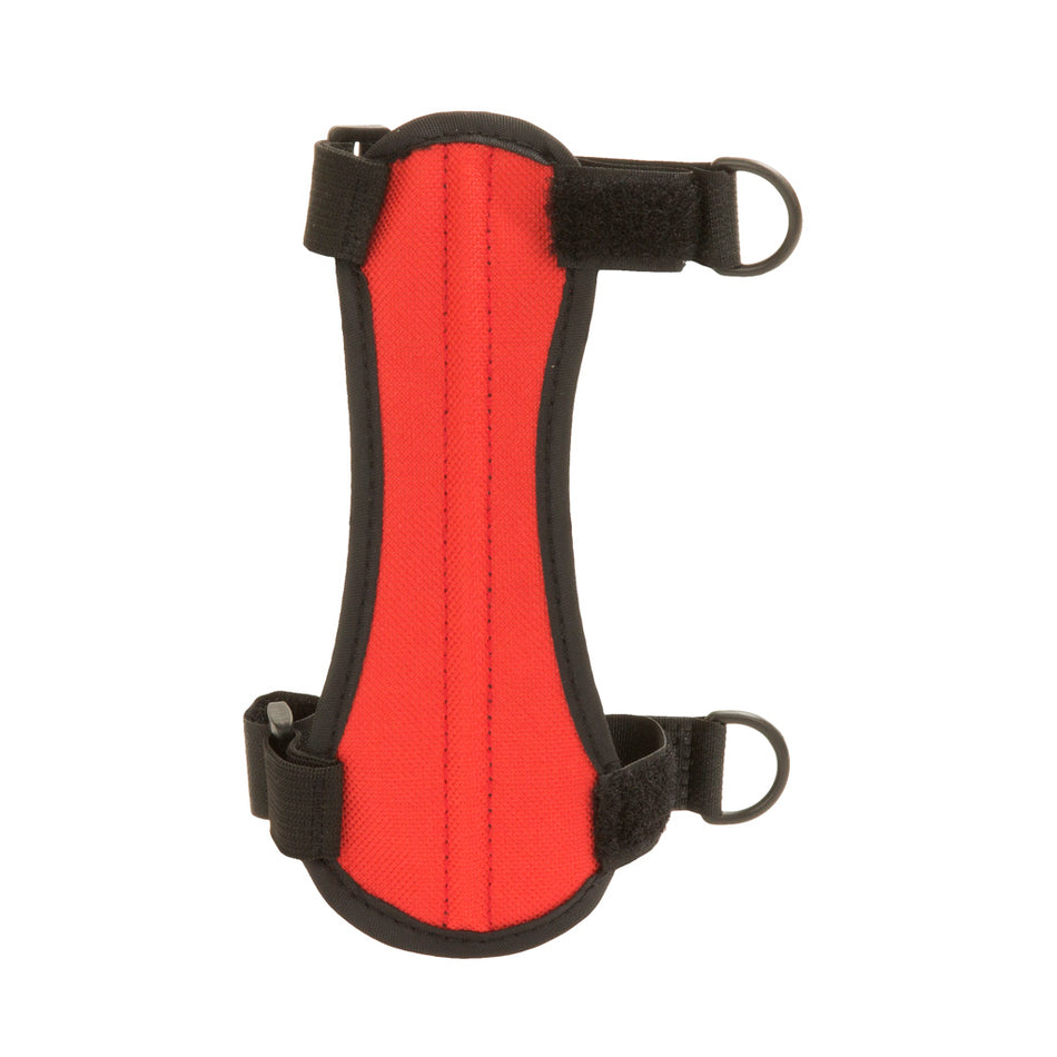 October Mountain Red Quick-Adjust Nylon Archery Arm Guard