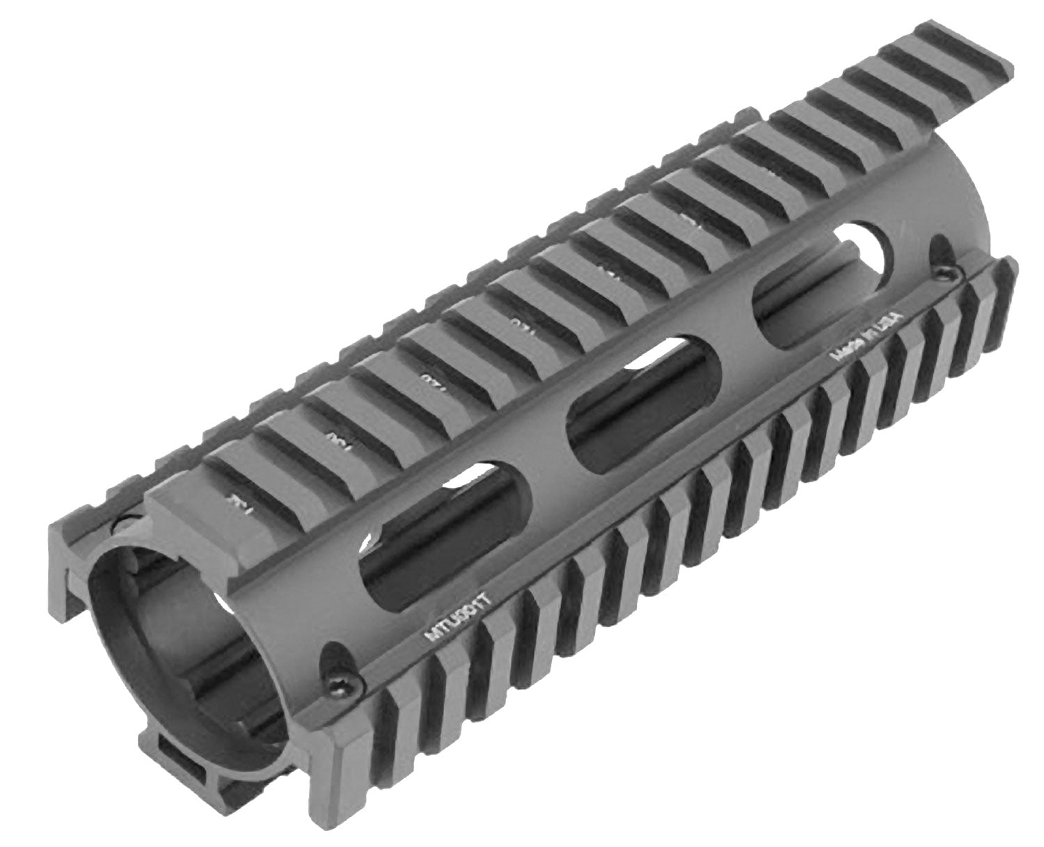 UTG Pro MTU001T AR-15 Carbine Extended Drop-In Quad Rail Handguard Black Aluminum