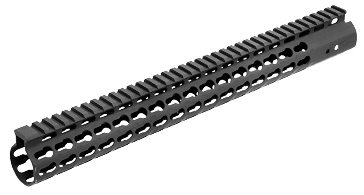 UTG Pro MTU019SSK AR-15 15" Slim Free-Float KeyMod Handguard Black Anodized Aluminum