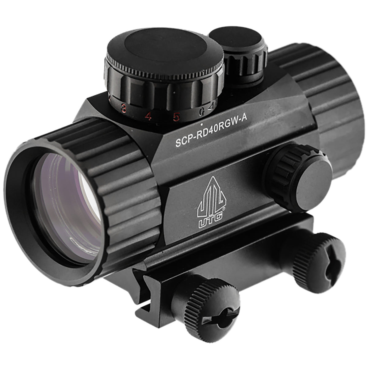 UTG ITA CQB Dot Sight 1x38mm 4 MOA Red/Green Emerald Lens Anodized Black