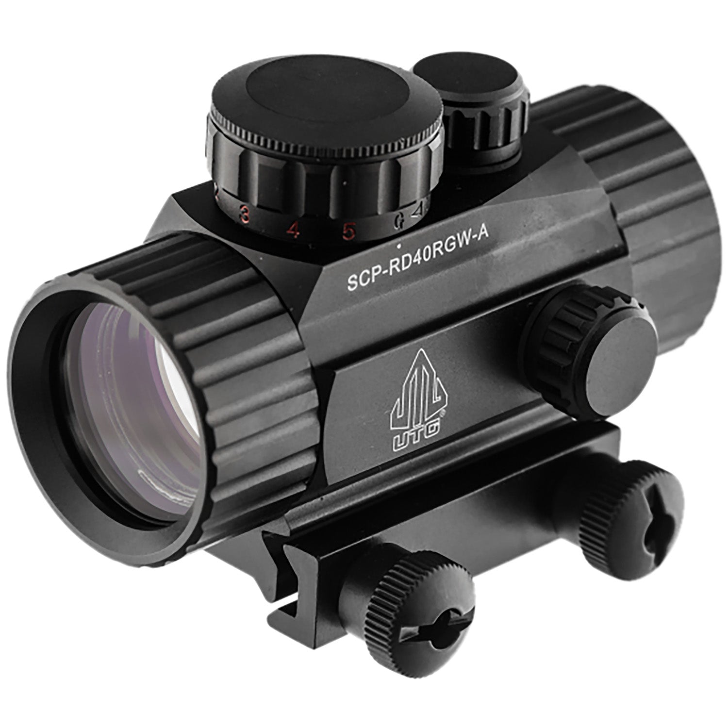 UTG ITA CQB Dot Sight 1x38mm 4 MOA Red/Green Emerald Lens Anodized Black