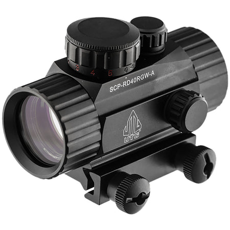 UTG ITA CQB Dot Sight 1x38mm 4 MOA Red/Green Emerald Lens Anodized Black