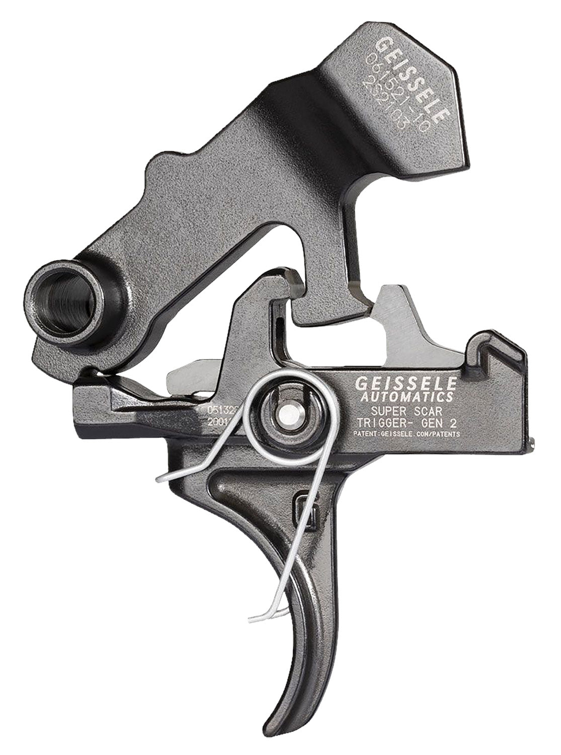 Geissele Super SCAR Curved Two-Stage Trigger Black Oxide Finish 3.20-4.60 lb Draw Weight FN SCAR