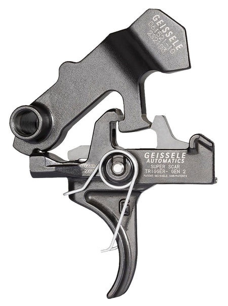 Geissele Super SCAR Curved Two-Stage Trigger Black Oxide Finish 3.20-4.60 lb Draw Weight FN SCAR
