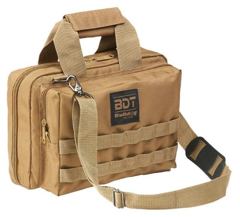 Deluxe Dual Pistol Range Bag with MOLLE and Strap