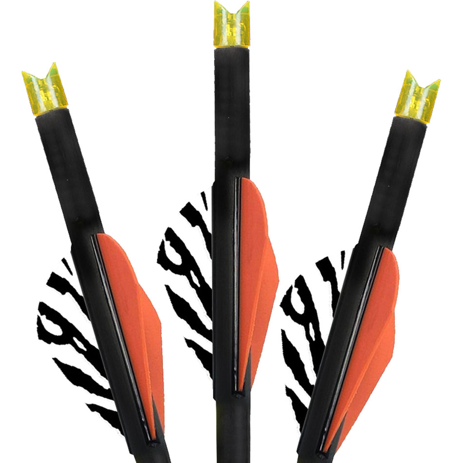 Lumenok 22 in. Carbon Crossbow Bolts with HD Orange Moon Lighted Nocks 3 pk.