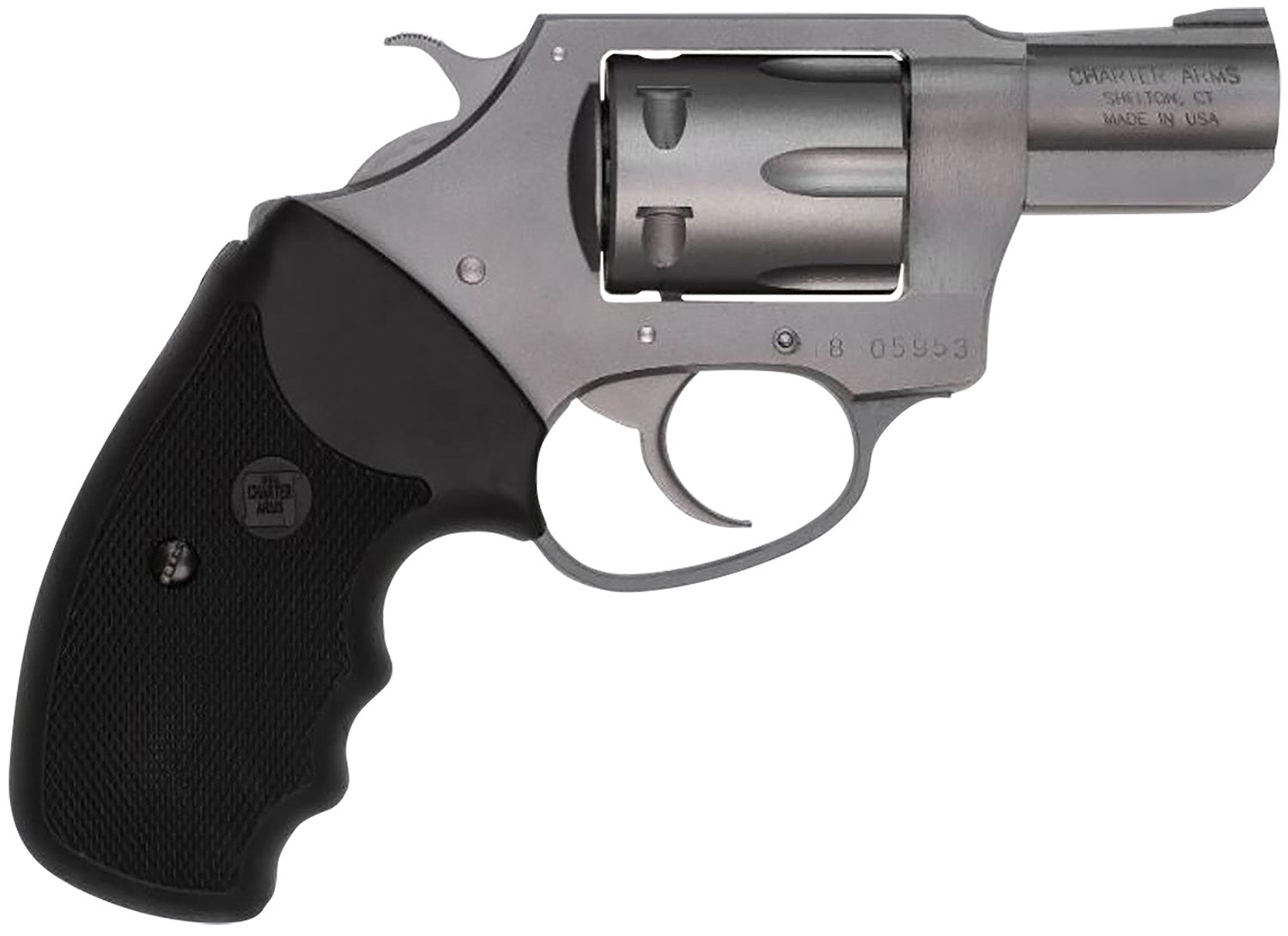Charter Arms Pathfinder Small .22 LR 8-Shot 2" Stainless Steel Revolver w/Rubber Grip