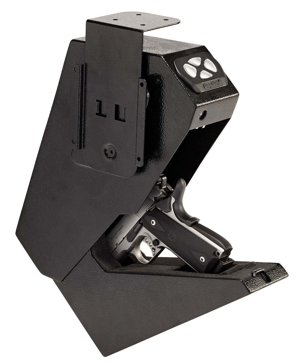 SnapSafe Drop Box Compact Handgun Vault with Programmable Keypad, Black 16-Gauge Steel