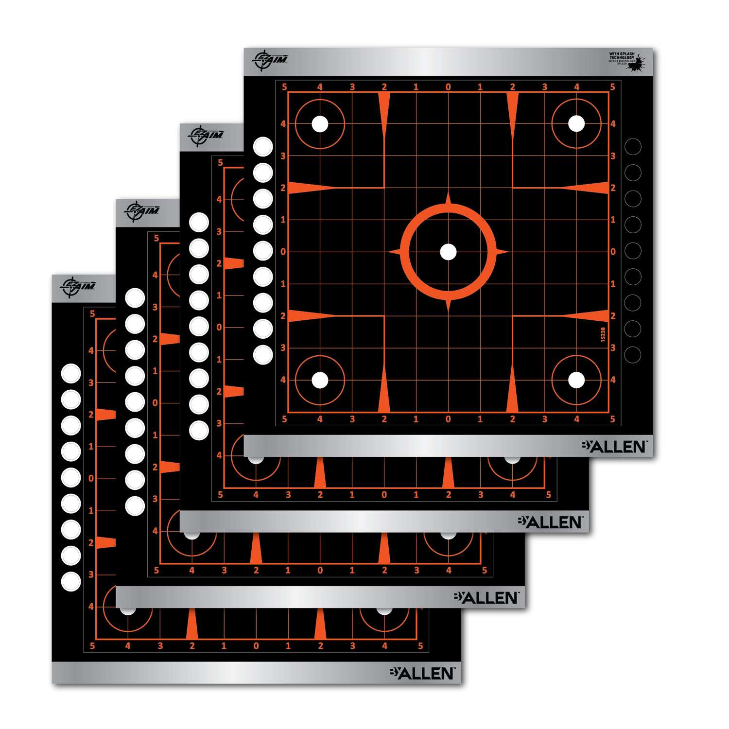 Allen EZ Aim 4-Pack 12x12 Inch Sight Grid Paper Targets