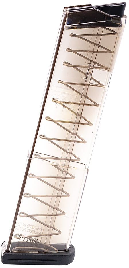 ETS GLK4312 12-Round 9mm Extended Handgun Magazine Compatible with Glock 43 Translucent