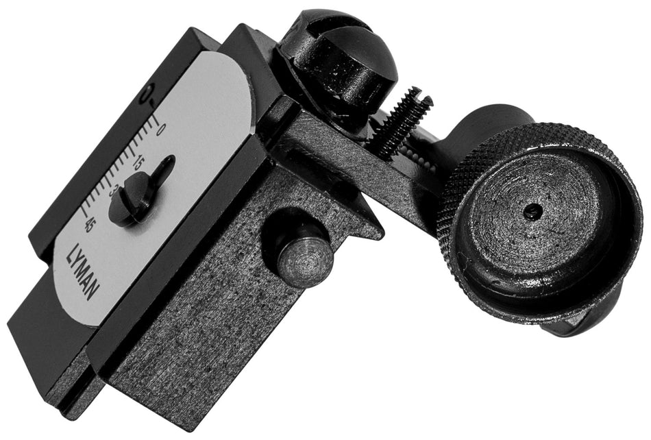 Lyman No. 66 Flat Receiver Peep Sight Black Micrometer Adjustable 3662215