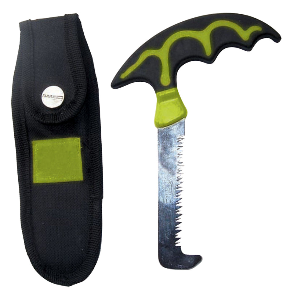 HME Bone Saw with Scabbard Stainless Steel Super-Sharp Blade Polymer Black Handle Includes Belt Loop Scabbard