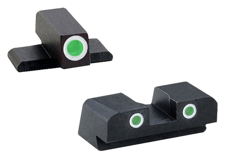 AmeriGlo XD191 Springfield Armory XD Classic Tritium Iron Sight Set - Green Tritium White Outline