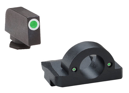 AmeriGlo GL125 Glock Ghost Ring Tritium Iron Sight Set - Green Front/Green Rear