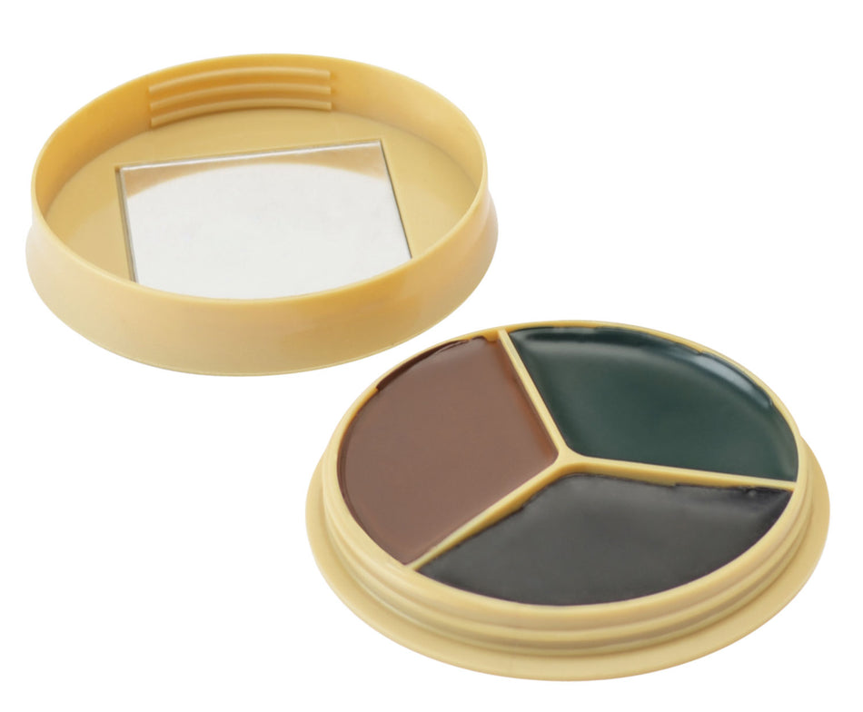 HME 3-Color Camouflage Face Paint Kit with Integrated Mirror