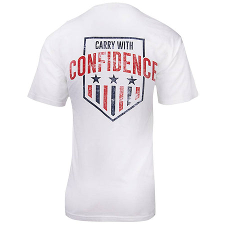 Glock Carry With Confidence Tee Red White Blue Large