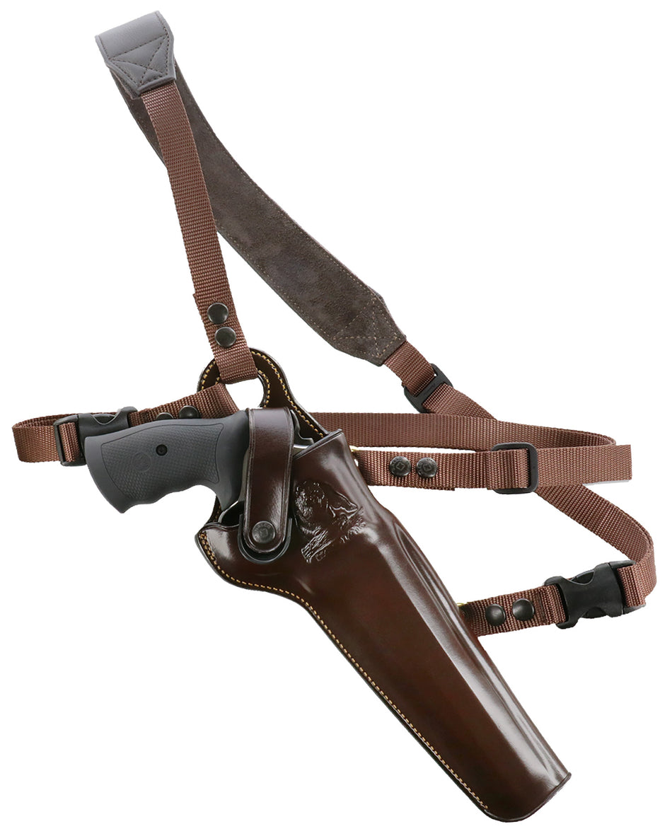 Galco Kodiak KK172H Chest Carry Holster, Havana Brown Leather, S&W 460/500 & Taurus Raging Bull 8.375" Barrel, RH