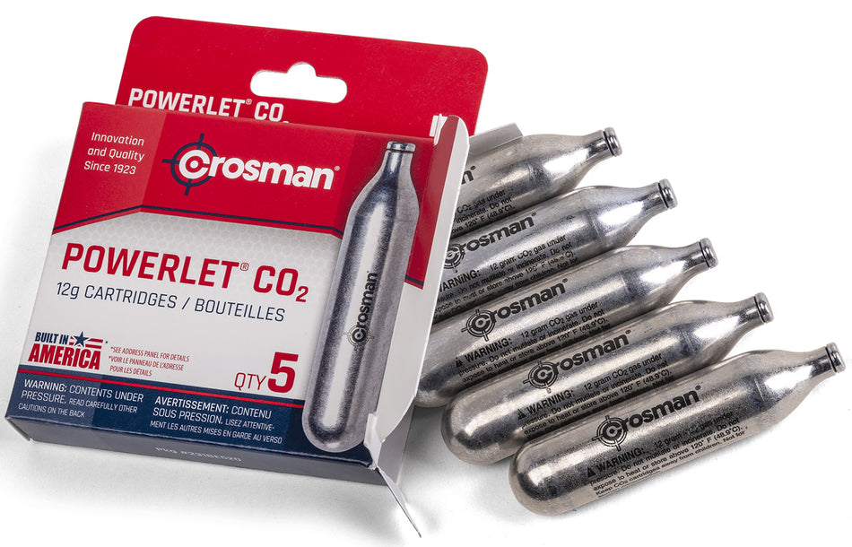Crosman 231B 12 Gram CO2 Powerlet Cartridges 5 Count