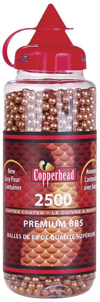 Crosman 0747 Copperhead .177 Copper-Coated Steel BB 2500 Per Bottle