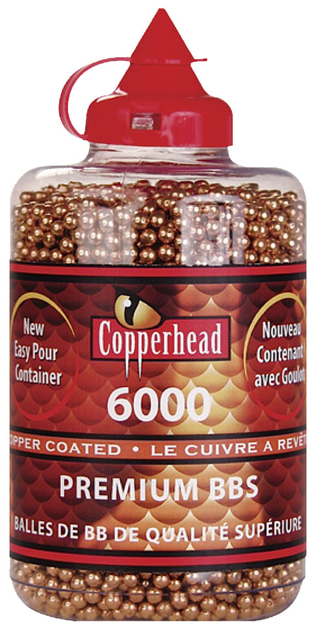 Crosman 0767 Copperhead .177 Copper-Coated Steel BB 6000 Per Bottle