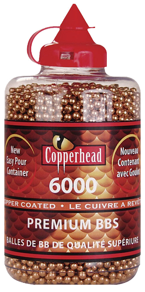 Crosman 0767 Copperhead .177 Copper-Coated Steel BB 6000 Per Bottle