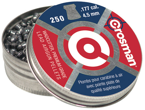 Crosman Wadcutter .177 Caliber Lead Target Pellets 250 Per Tin