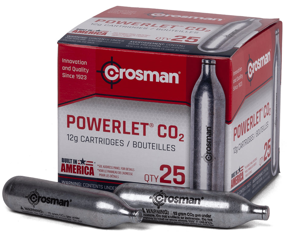 Crosman 2311 12 Gram CO2 Powerlet Cartridges 25 Count