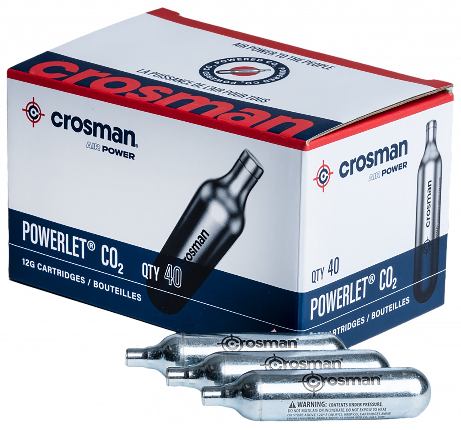Crosman 23140 Powerlet CO2 12g Cartridges Pack of 40